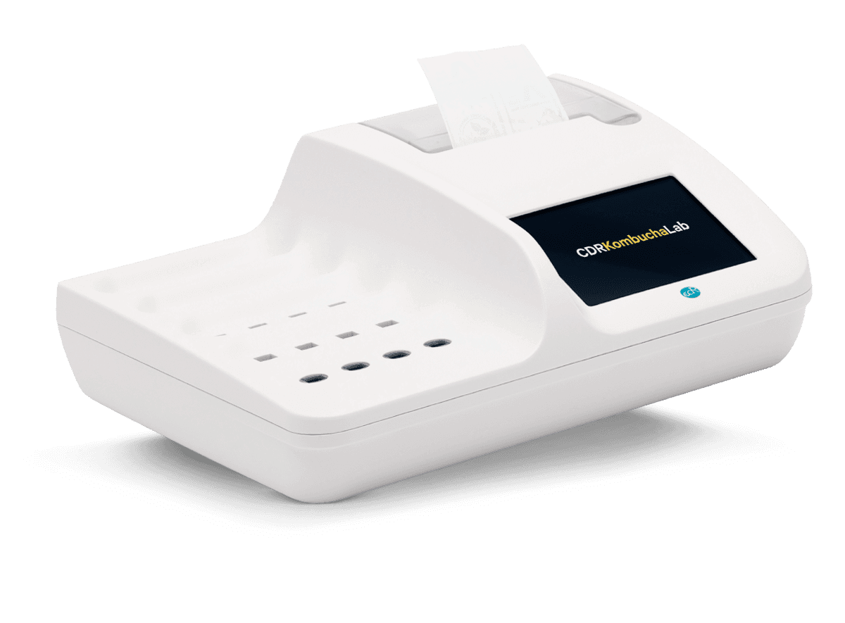 CDR KombuchaLab the easy-to-use analysis system to optimise your kombucha production process by obtaining results in real time.